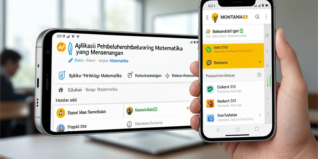 Tampilan antarmuka MONTANA88 saat belajar matematika.
