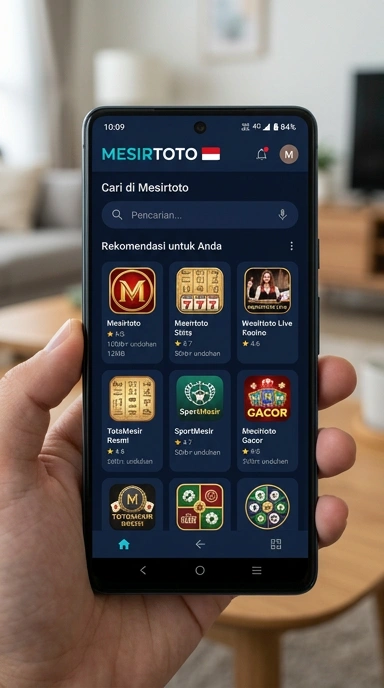 Tampilan katalog aplikasi mesirtoto